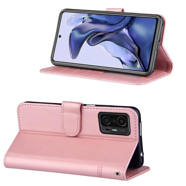 For Xiaomi 11T / 11T Pro Stitching Calf Texture Buckle Leather Phone Case