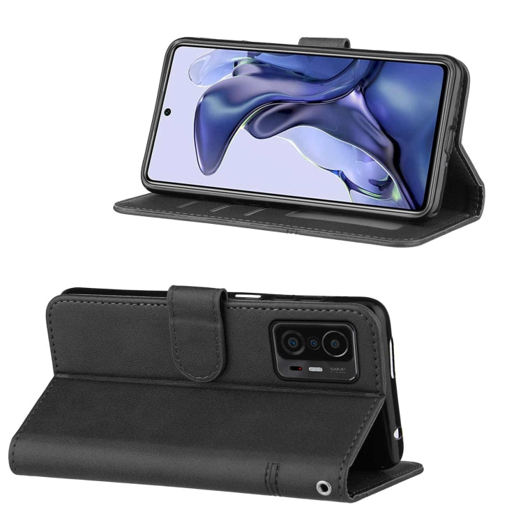 For Xiaomi 11T / 11T Pro Stitching Calf Texture Buckle Leather Phone Case