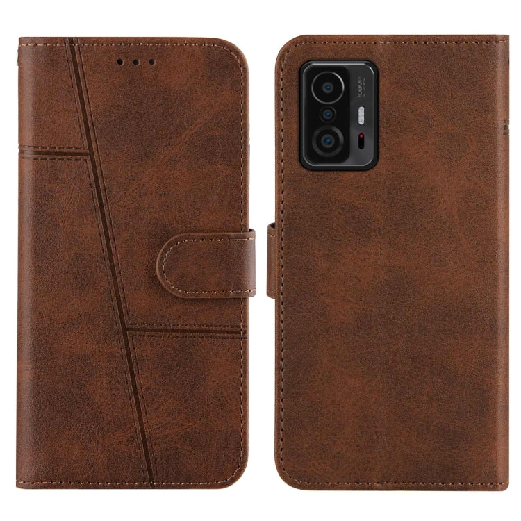 For Xiaomi 11T / 11T Pro Stitching Calf Texture Buckle Leather Phone Case