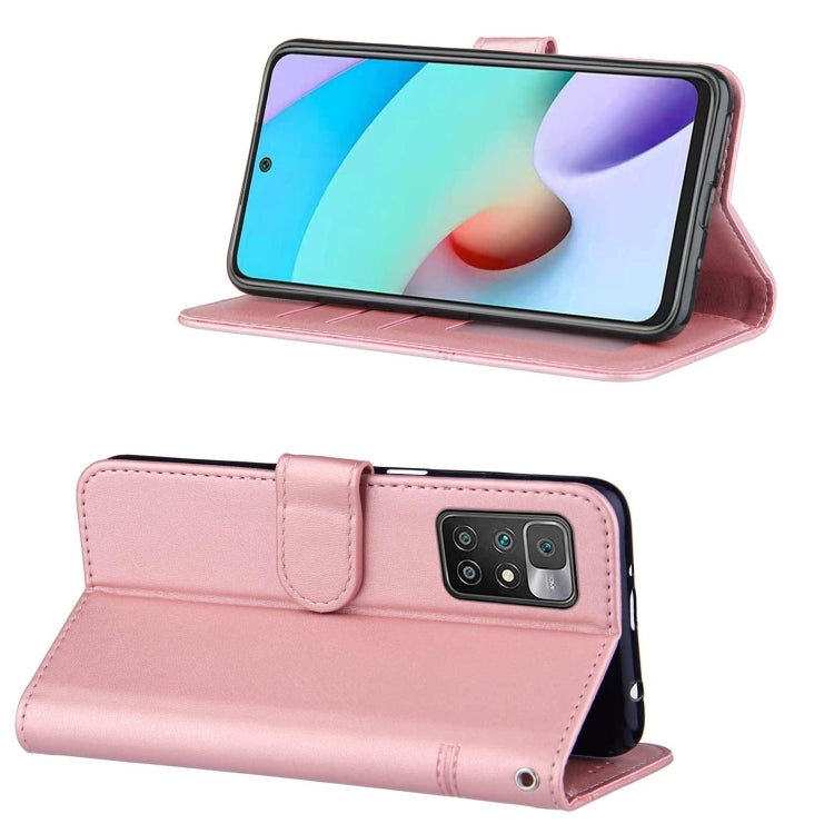 For Xiaomi Redmi 10 Stitching Calf Texture Buckle Leather Phone Case