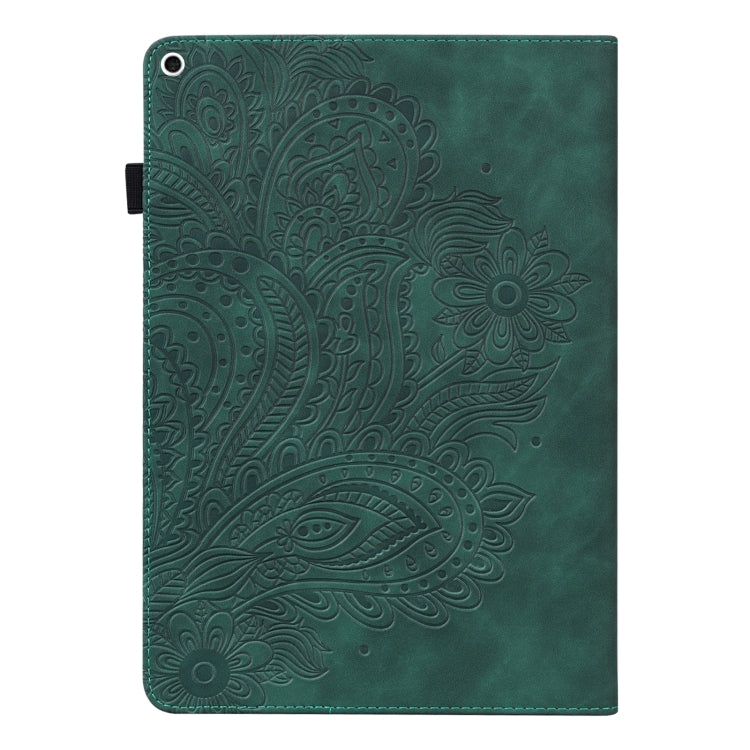 Peacock Embossed Pattern TPU + PU Leather Smart Tablet Case with Sleep / Wake-up For iPad 5 / 6 / 7 / 8 2017
