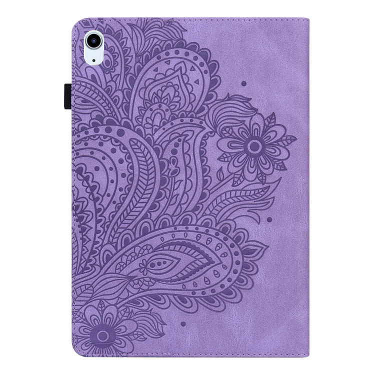 Peacock Embossed Pattern TPU + PU Leather Smart Tablet Case with Sleep / Wake-up For iPad Air 2022 / Air 2020 10.9
