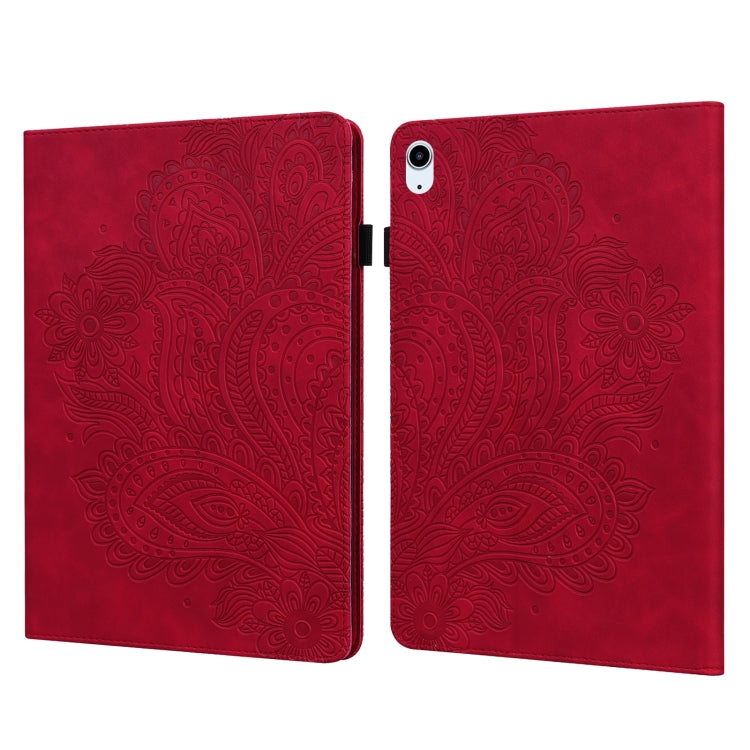 Peacock Embossed Pattern TPU + PU Leather Smart Tablet Case with Sleep / Wake-up For iPad Air 2022 / Air 2020 10.9