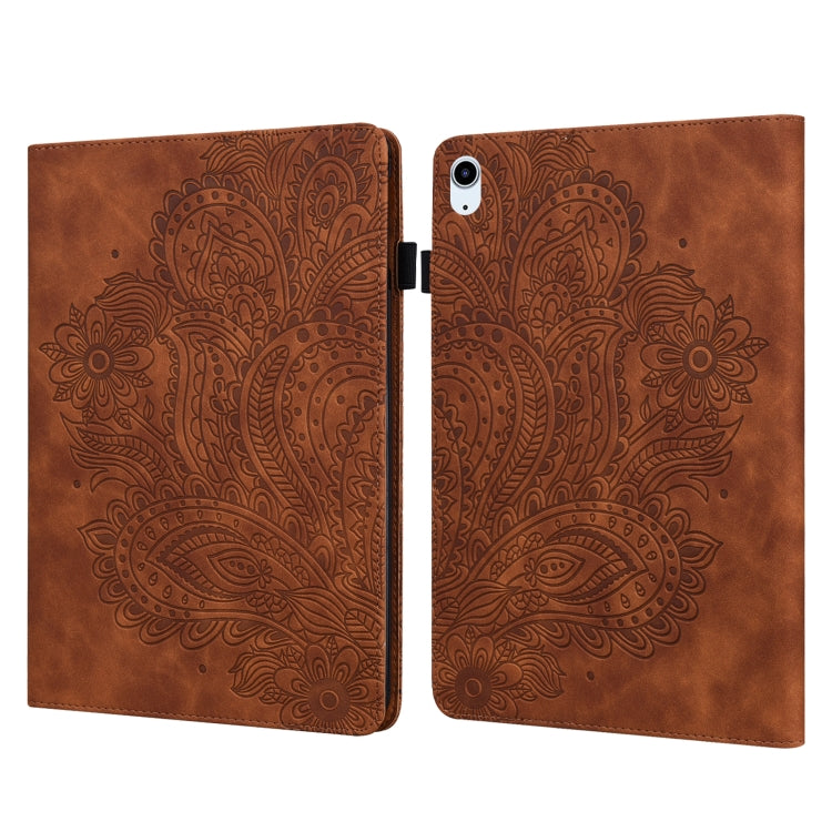 Peacock Embossed Pattern TPU + PU Leather Smart Tablet Case with Sleep / Wake-up For iPad Air 2022 / Air 2020 10.9