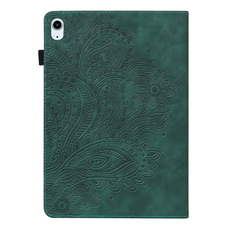 Peacock Embossed Pattern TPU + PU Leather Smart Tablet Case with Sleep / Wake-up For iPad Air 2022 / Air 2020 10.9