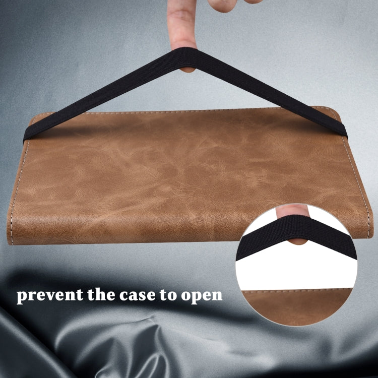 For iPad Pro 12.9 2022 / 2021 / 2020 / 2018 Solid Color Embossed Striped Leather Case