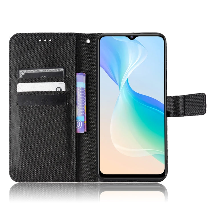 For vivo Y76 5G Diamond Texture Leather Phone Case