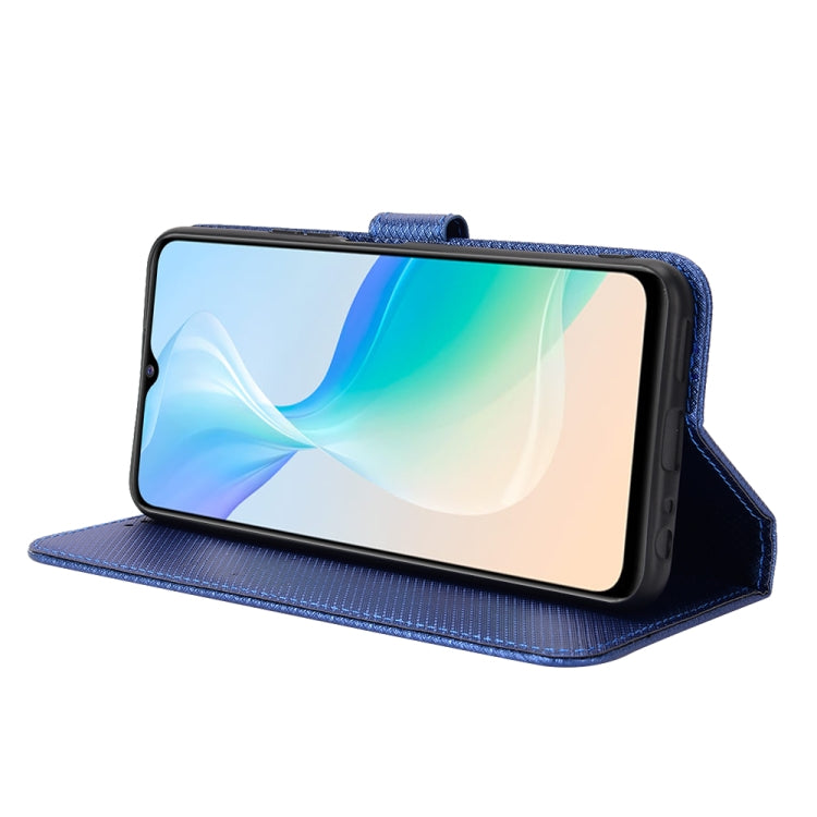 For vivo Y76 5G Diamond Texture Leather Phone Case