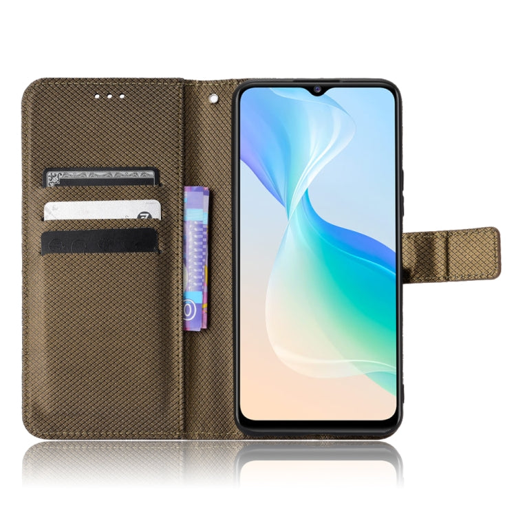 For vivo Y76 5G Diamond Texture Leather Phone Case