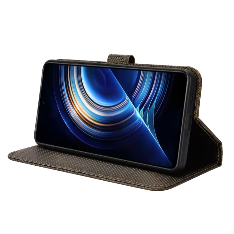 For Xiaomi Redmi K40S Diamond Texture Leather Phone Case