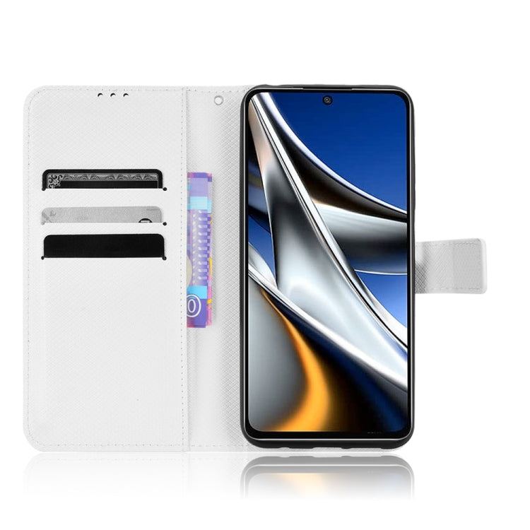 For Xiaomi Poco M4 Pro 4G Fine Hole Diamond Texture Leather Phone Case