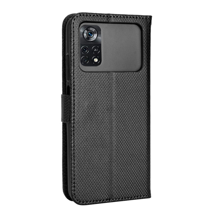 For Xiaomi Poco M4 Pro 4G Fine Hole Diamond Texture Leather Phone Case