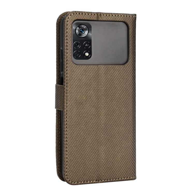 For Xiaomi Poco M4 Pro 4G Fine Hole Diamond Texture Leather Phone Case