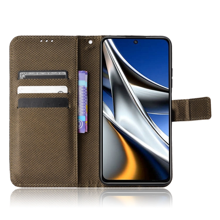 For Xiaomi Poco M4 Pro 4G Fine Hole Diamond Texture Leather Phone Case