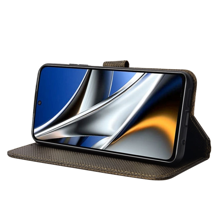 For Xiaomi Poco M4 Pro 4G Fine Hole Diamond Texture Leather Phone Case