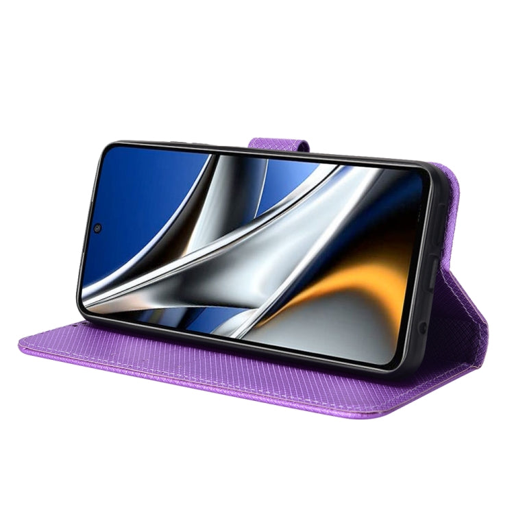 For Xiaomi Poco M4 Pro 4G Fine Hole Diamond Texture Leather Phone Case