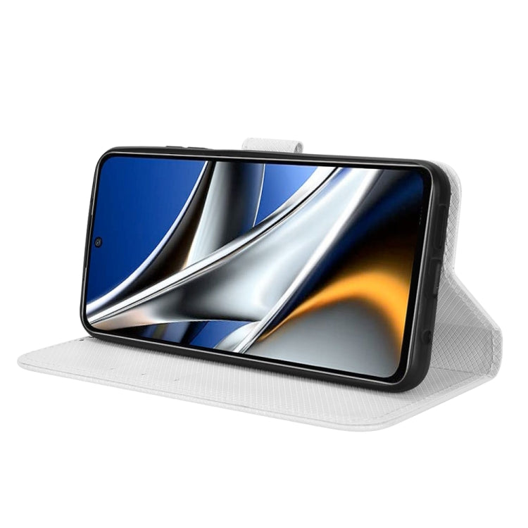 For Xiaomi Poco M4 Pro 5G Fine Hole Diamond Texture Leather Phone Case