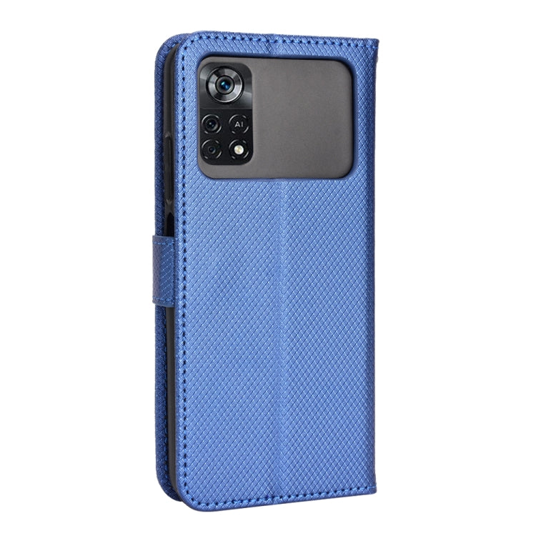 For Xiaomi Poco M4 Pro 5G Fine Hole Diamond Texture Leather Phone Case