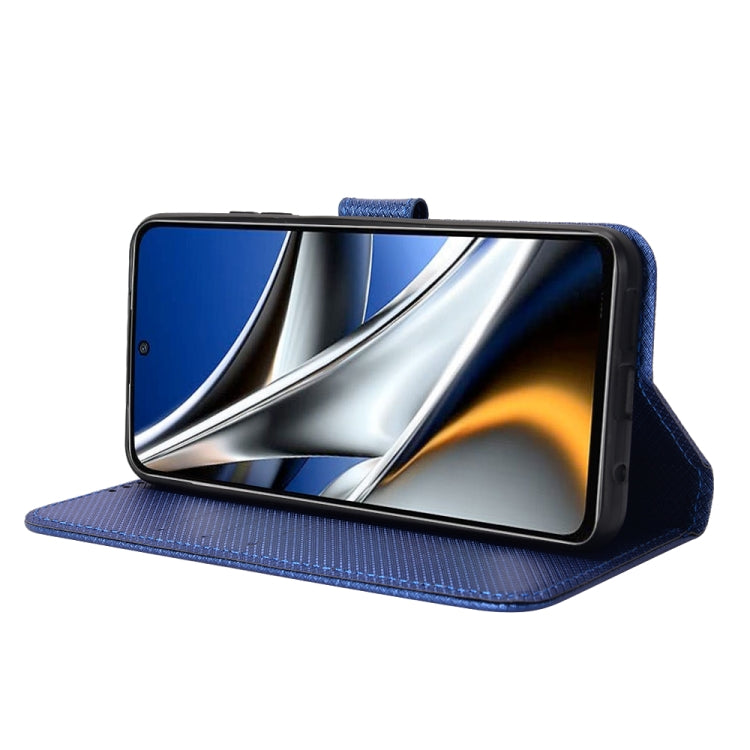 For Xiaomi Poco M4 Pro 5G Fine Hole Diamond Texture Leather Phone Case