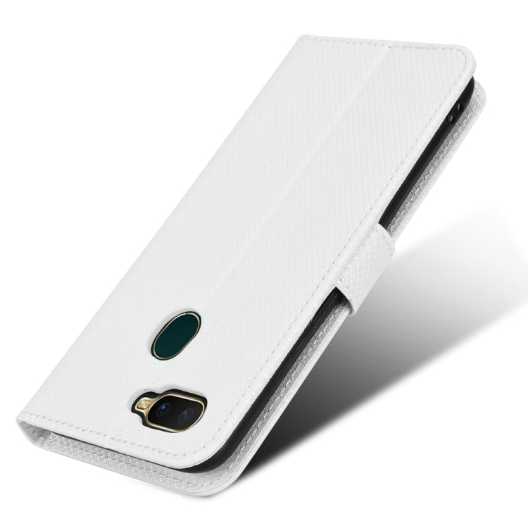 For OPPO A7 / AX7 / A5s / AX5s / A21 Diamond Texture Leather Phone Case