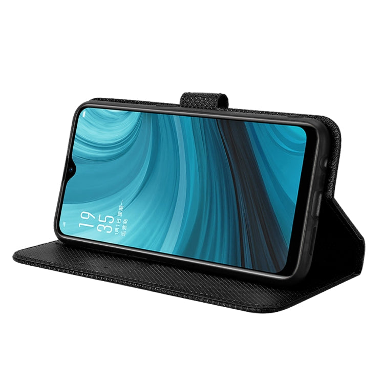 For OPPO A7 / AX7 / A5s / AX5s / A21 Diamond Texture Leather Phone Case