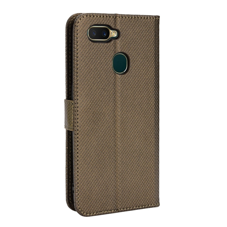 For OPPO A7 / AX7 / A5s / AX5s / A21 Diamond Texture Leather Phone Case