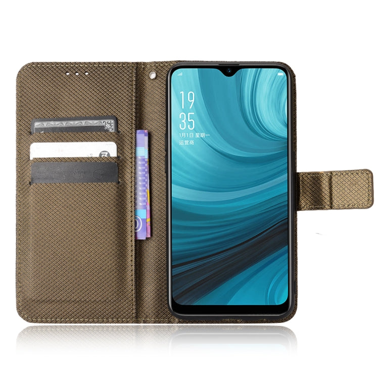 For OPPO A7 / AX7 / A5s / AX5s / A21 Diamond Texture Leather Phone Case