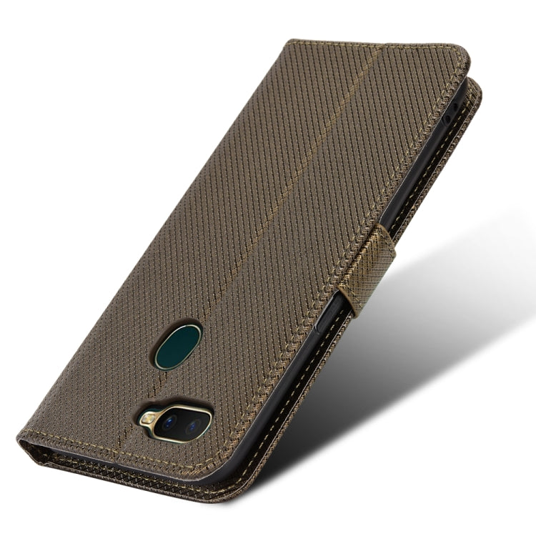 For OPPO A7 / AX7 / A5s / AX5s / A21 Diamond Texture Leather Phone Case