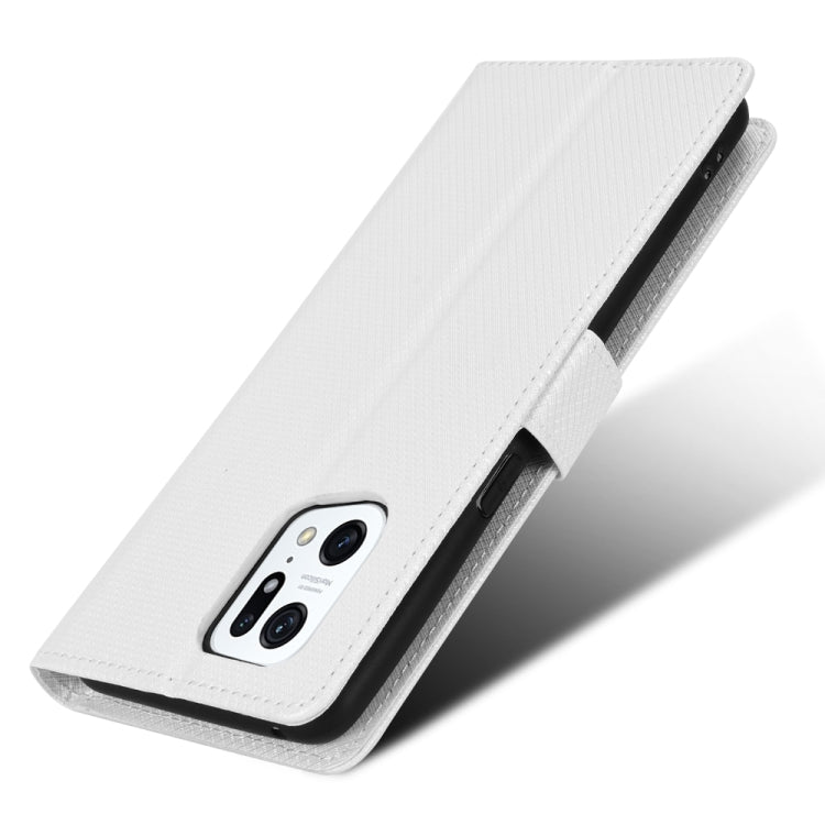 For OPPO Find X5 Pro Diamond Texture Leather Phone Case