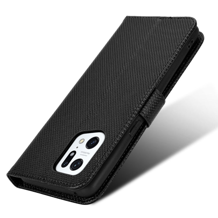 For OPPO Find X5 Pro Diamond Texture Leather Phone Case