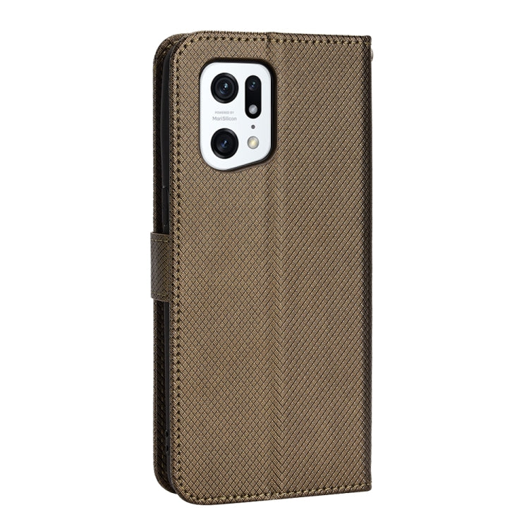 For OPPO Find X5 Pro Diamond Texture Leather Phone Case