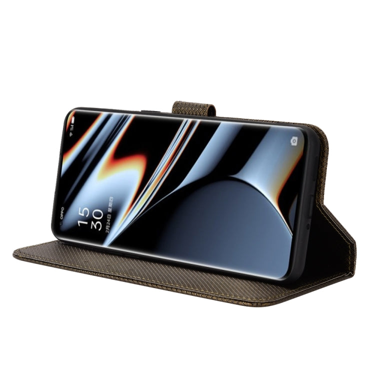 For OPPO Find X5 Pro Diamond Texture Leather Phone Case