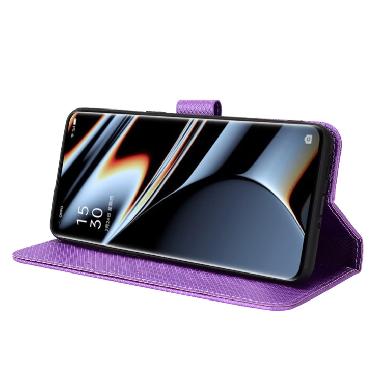 For OPPO Find X5 Pro Diamond Texture Leather Phone Case