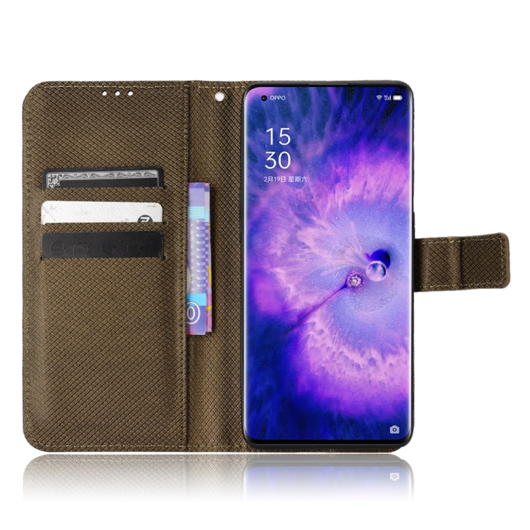 For OPPO Find X5 Diamond Texture Leather Phone Case