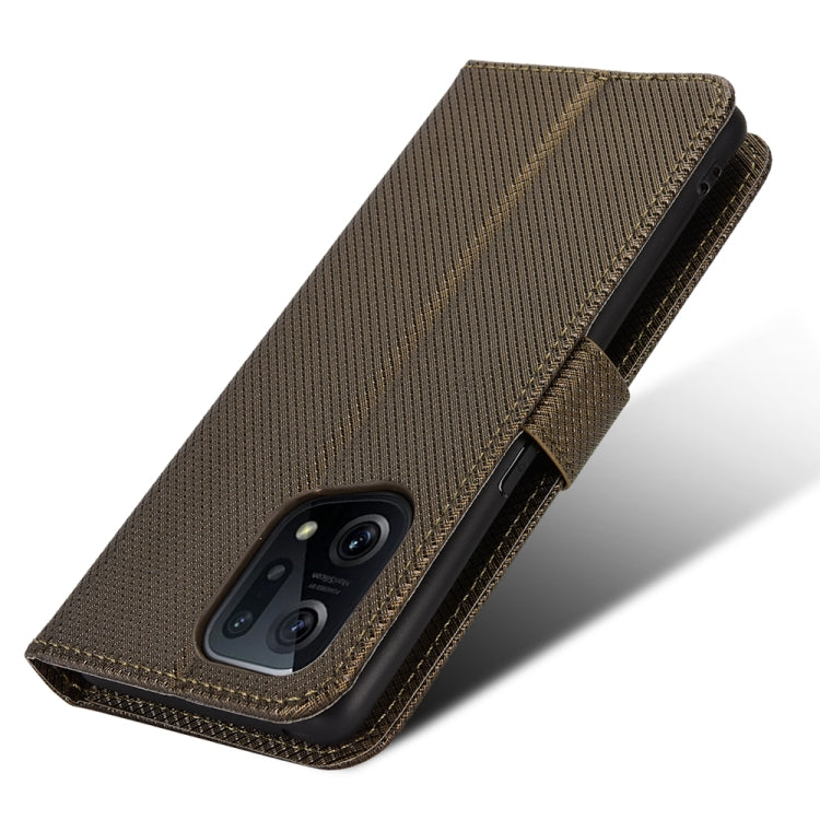For OPPO Find X5 Diamond Texture Leather Phone Case