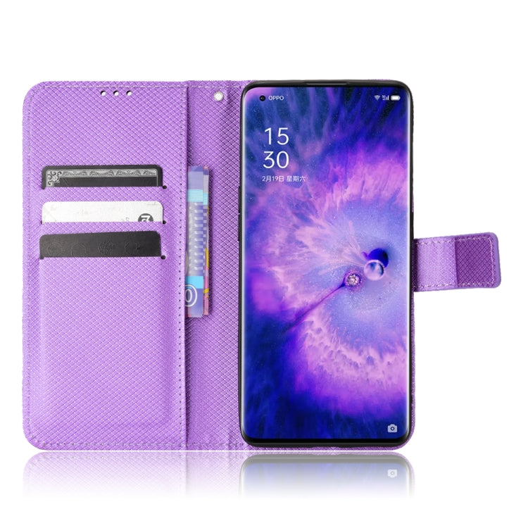 For OPPO Find X5 Diamond Texture Leather Phone Case