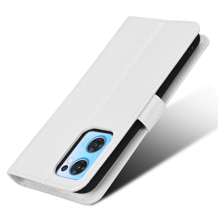 For OPPO Reno7 5G / Find X5 Lite Diamond Texture Leather Phone Case