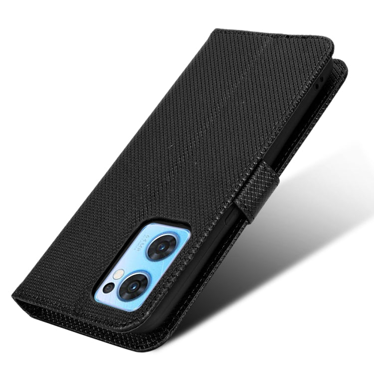 For OPPO Reno7 5G / Find X5 Lite Diamond Texture Leather Phone Case
