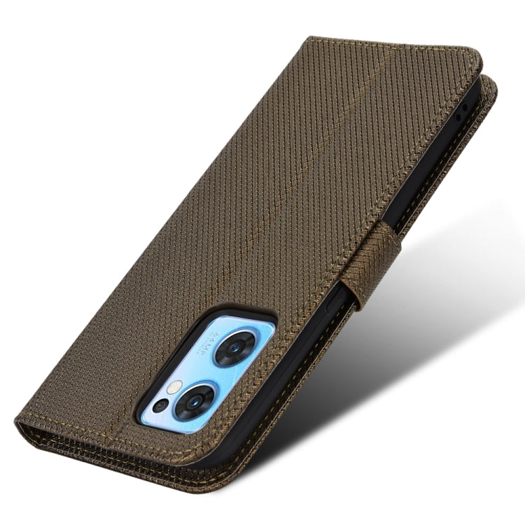 For OPPO Reno7 5G / Find X5 Lite Diamond Texture Leather Phone Case