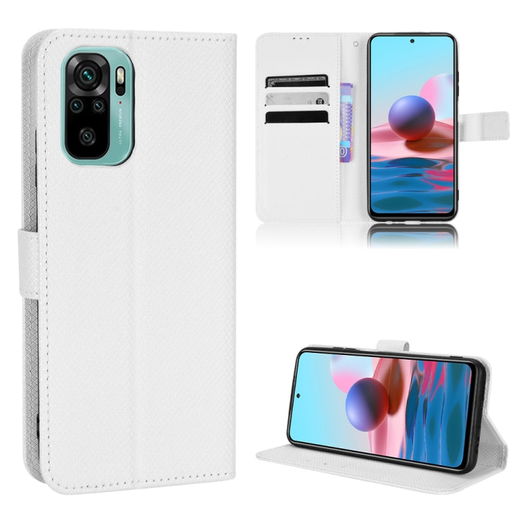 For Xiaomi Redmi Note 10 4G / Note 10S Diamond Texture Leather Phone Case