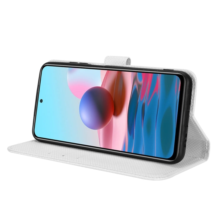 For Xiaomi Redmi Note 10 4G / Note 10S Diamond Texture Leather Phone Case