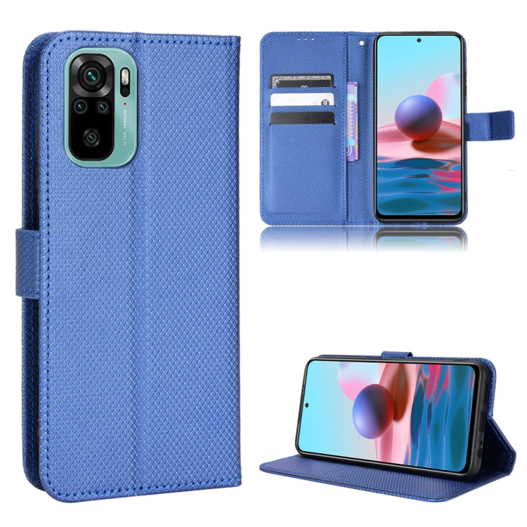 For Xiaomi Redmi Note 10 4G / Note 10S Diamond Texture Leather Phone Case