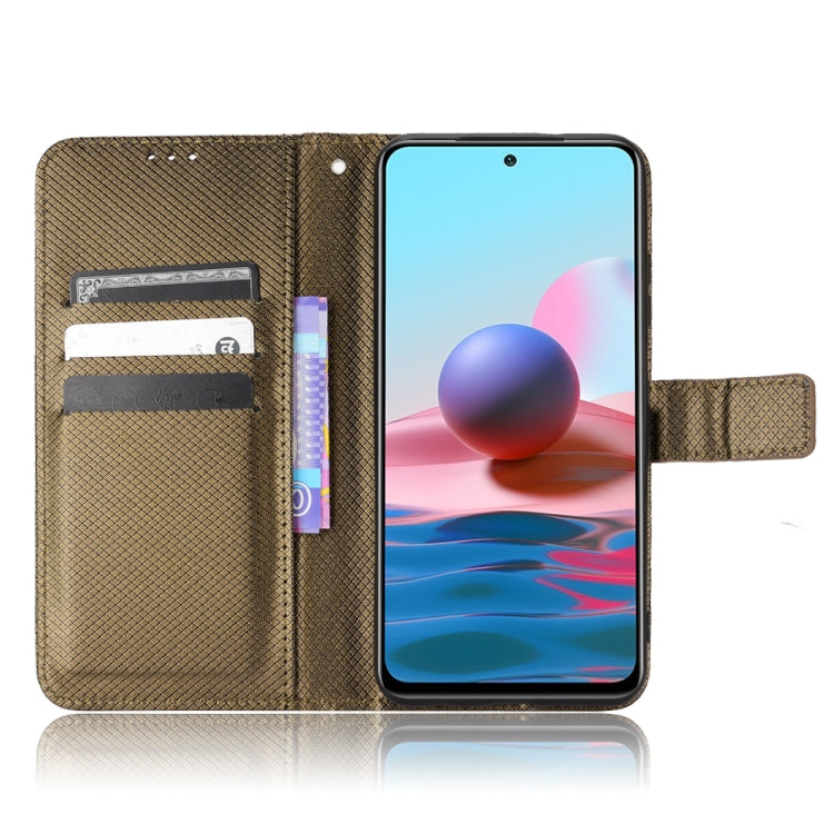 For Xiaomi Redmi Note 10 4G / Note 10S Diamond Texture Leather Phone Case
