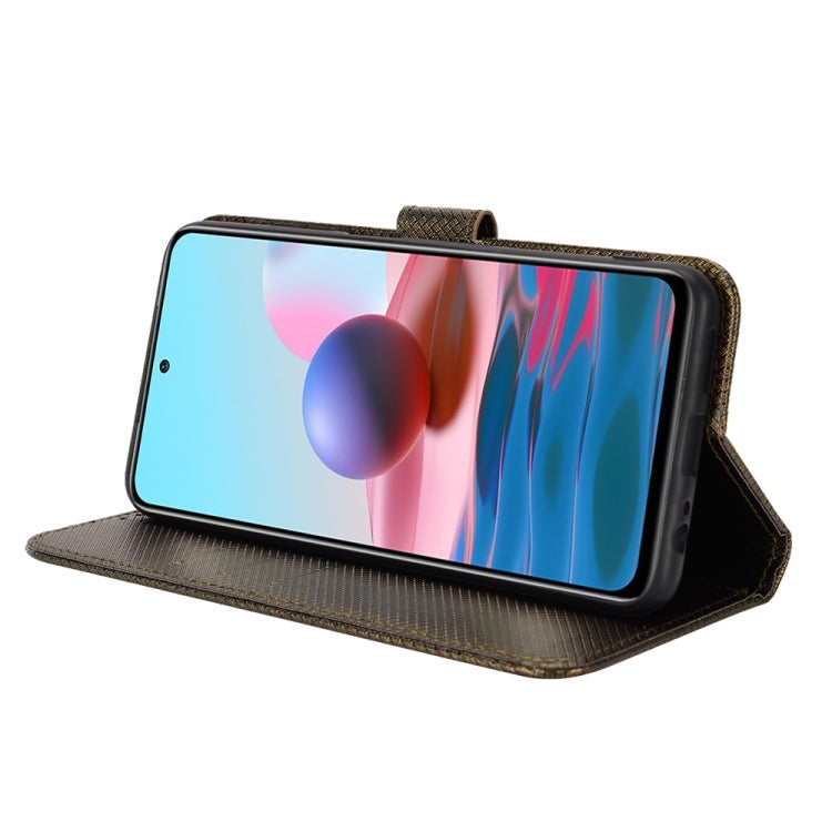 For Xiaomi Redmi Note 10 4G / Note 10S Diamond Texture Leather Phone Case