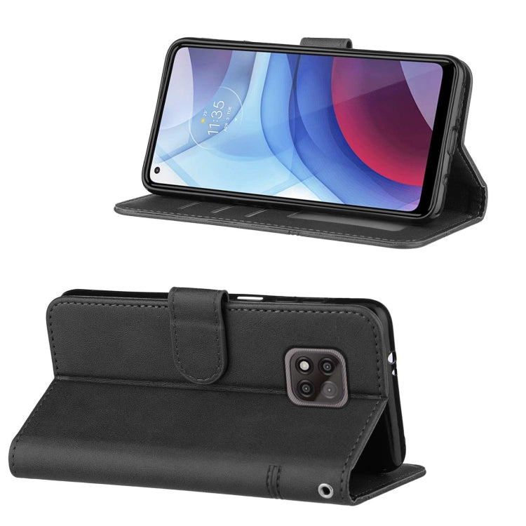 For Motorola Moto G Power 2021 Stitching Calf Texture Buckle Leather Phone Case