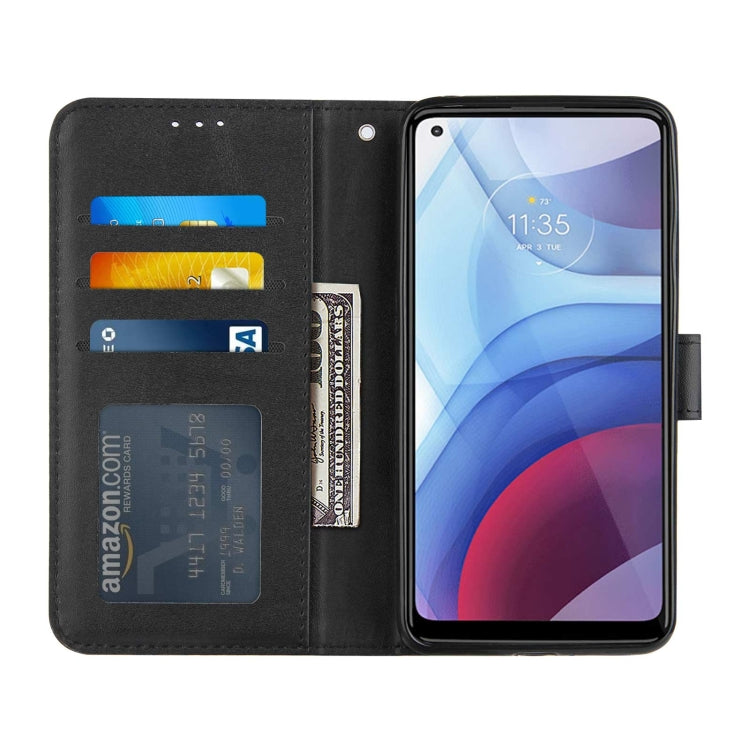 For Motorola Moto G Power 2021 Stitching Calf Texture Buckle Leather Phone Case