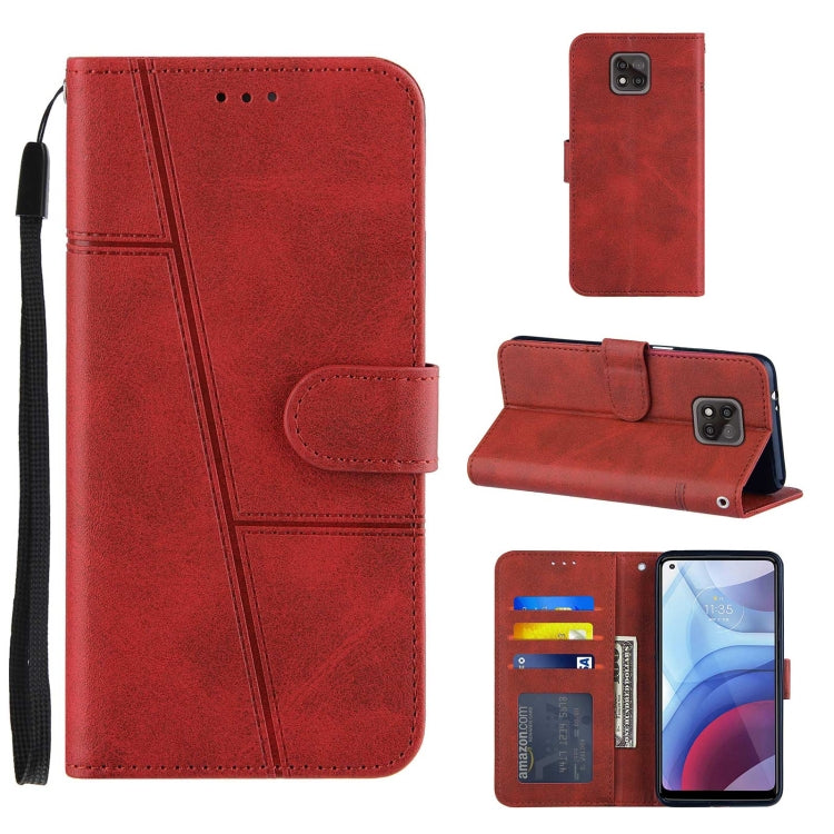 For Motorola Moto G Power 2021 Stitching Calf Texture Buckle Leather Phone Case
