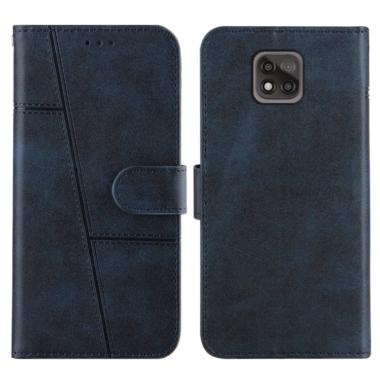 For Motorola Moto G Power 2021 Stitching Calf Texture Buckle Leather Phone Case