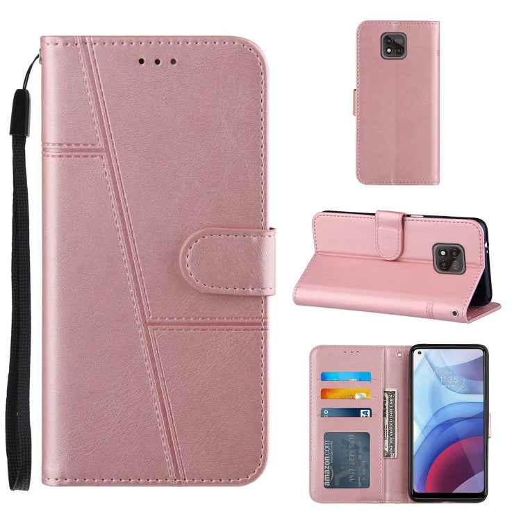 For Motorola Moto G Power 2021 Stitching Calf Texture Buckle Leather Phone Case