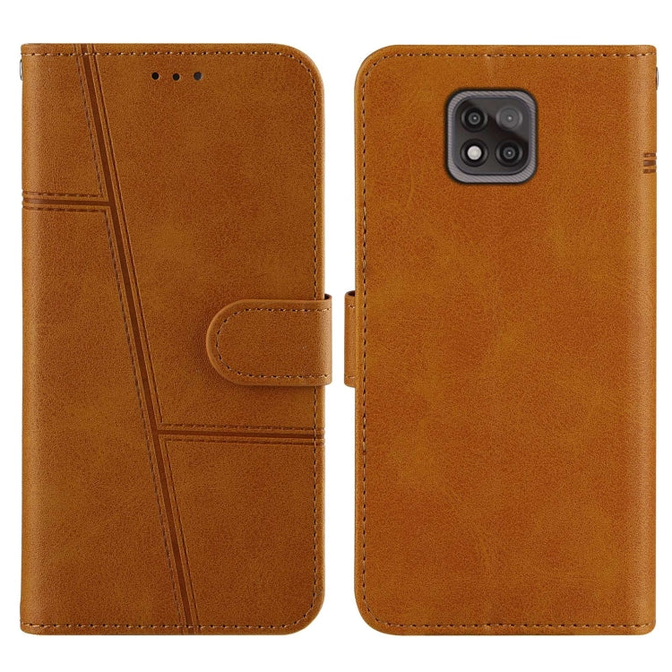 For Motorola Moto G Power 2021 Stitching Calf Texture Buckle Leather Phone Case